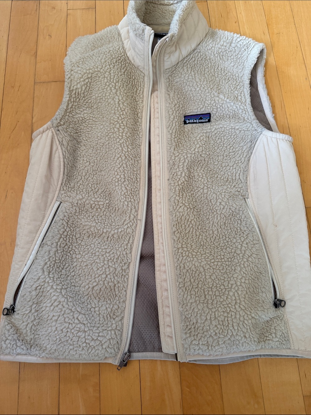 Patagonia Cream Sherpa Fleece Vest